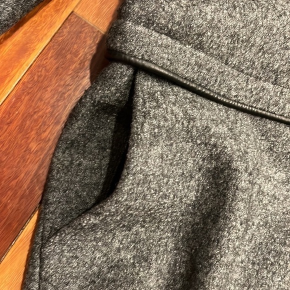 ⭐️ Madewell Leather Pocket Installation Dress Gray Black Wool Medium - Picture 8 of 10